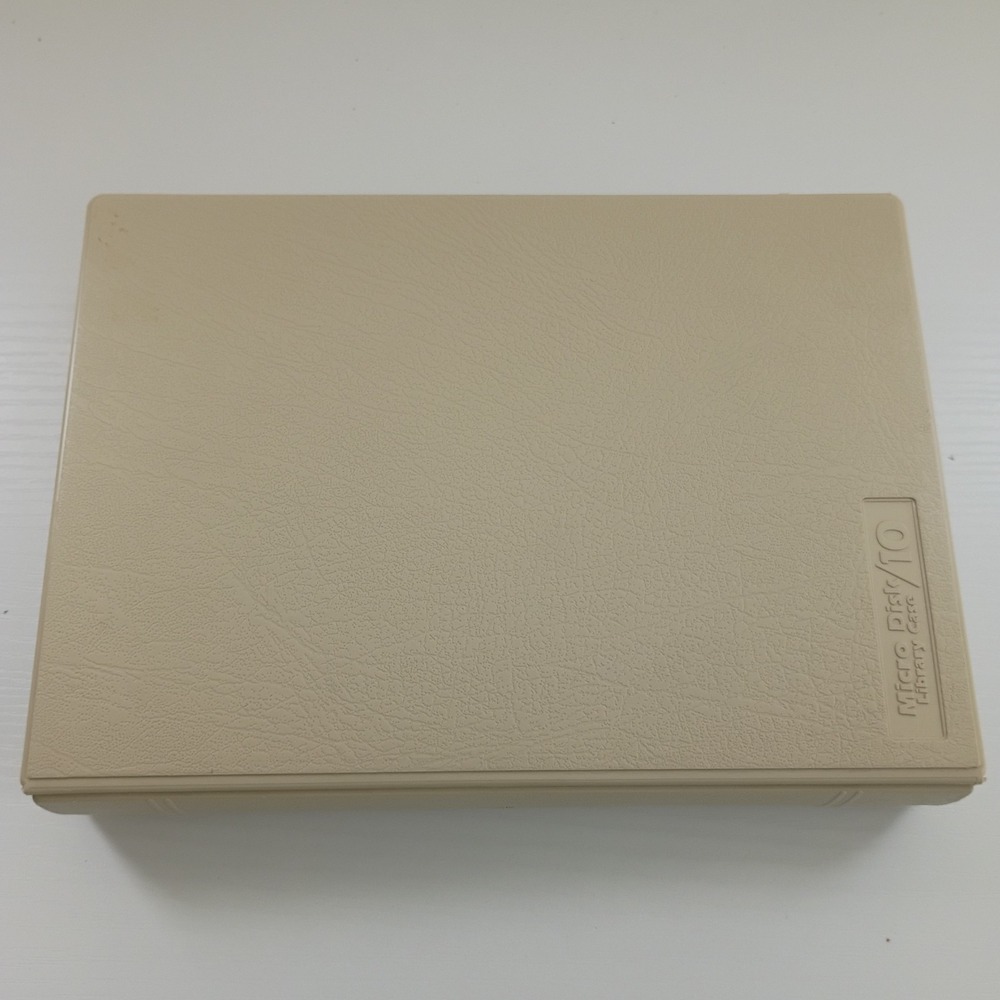 Vintage 3.5" Floppy Disk Storage Case Tan Micro Disk/10 Library Case GUC - Picture 5 of 9